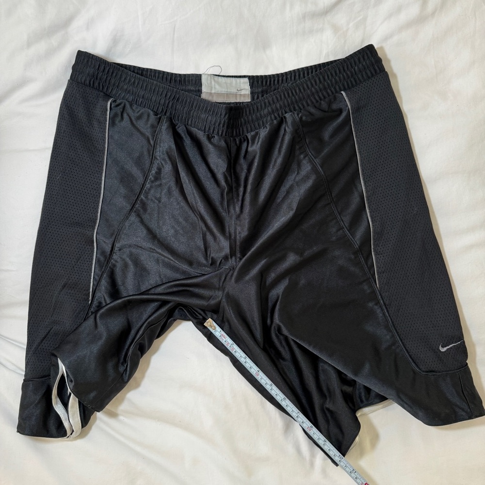 Nike Men's Black and Silver Reversible Dazzle Shorts Y2K Shiny